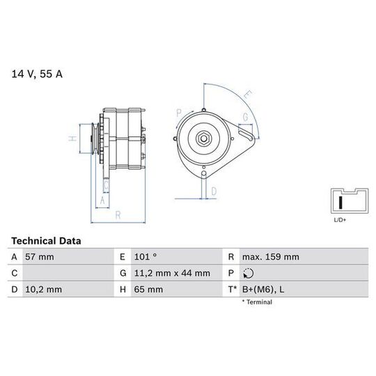 Bosch Alternator to suit Fiat, Lancia