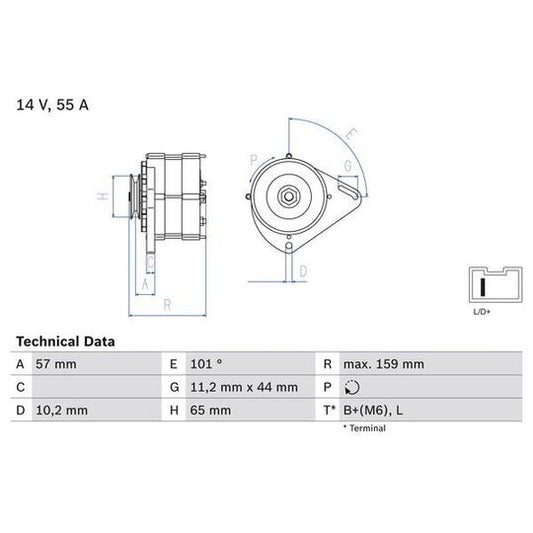 Bosch Alternator to suit Fiat, Lancia