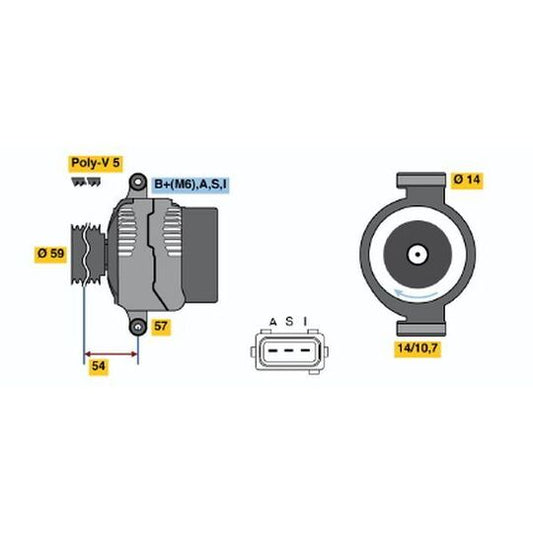 Bosch Alternator to suit Ford