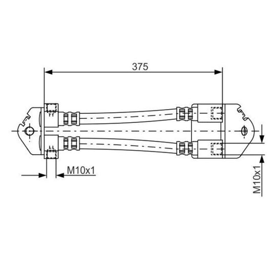 Bosch Brake Hose to suit Ford