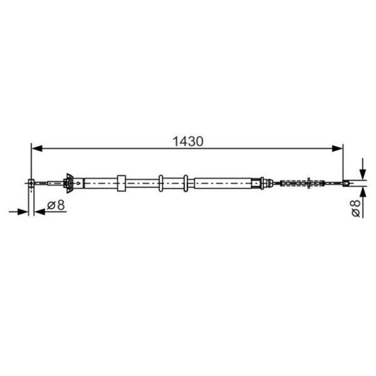 Bosch Cable, parking brake to suit Ford