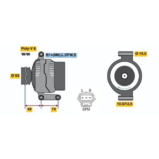 Bosch Alternator to suit Ford