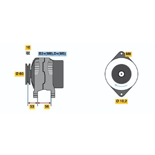 Bosch Alternator to suit Opel, Vauxhall
