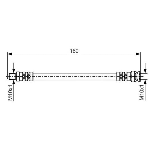 Bosch Brake Hose to suit Peugeot, Citroën, Fiat