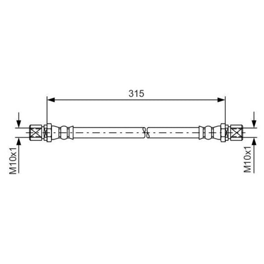 Bosch Brake Hose to suit Ford