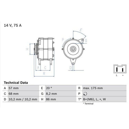 Bosch Alternator to suit Renault