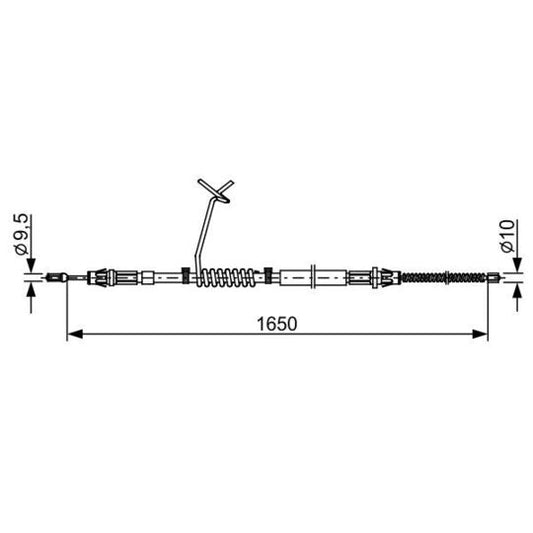 Bosch Cable, parking brake to suit Ford