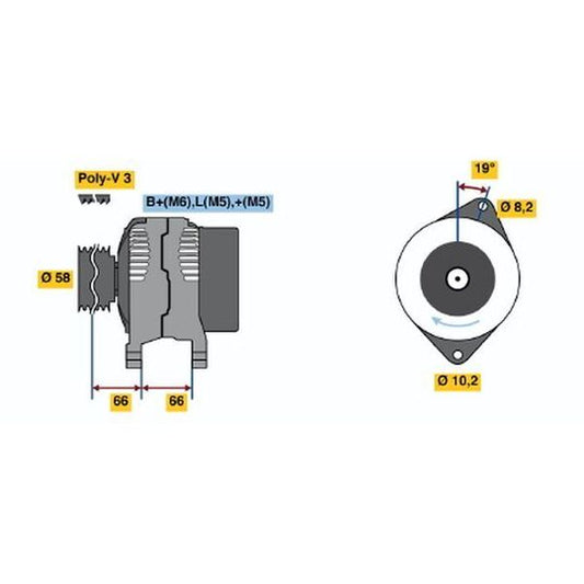 Bosch Alternator to suit Renault