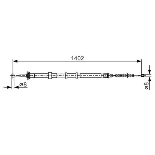 Bosch Cable, parking brake to suit Ford