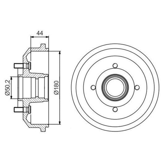 Bosch Brake Drum to suit Ford