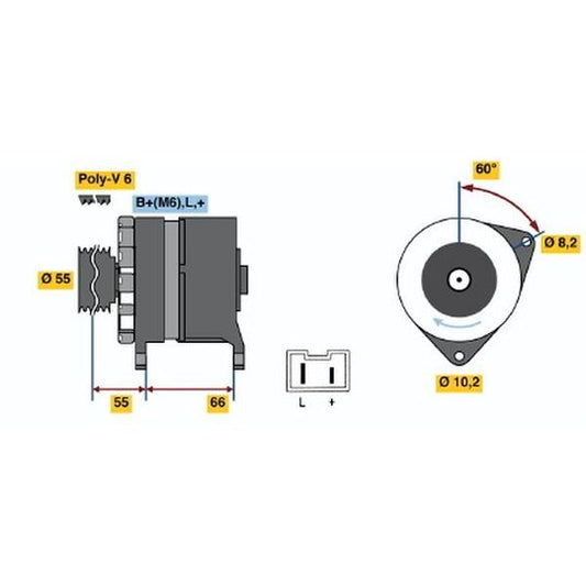 Bosch Alternator to suit Renault
