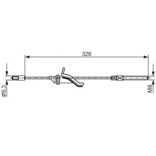 Maxgear Cable, parking brake to suit Ford