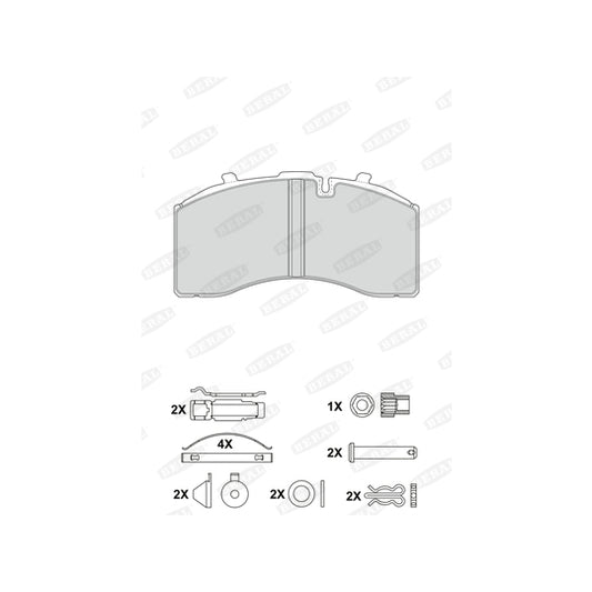 Beral Brake Pad Set, disc brake to suit Mercedes-Benz
