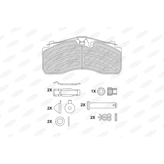 Beral Brake Pad Set, disc brake to suit Mercedes-Benz