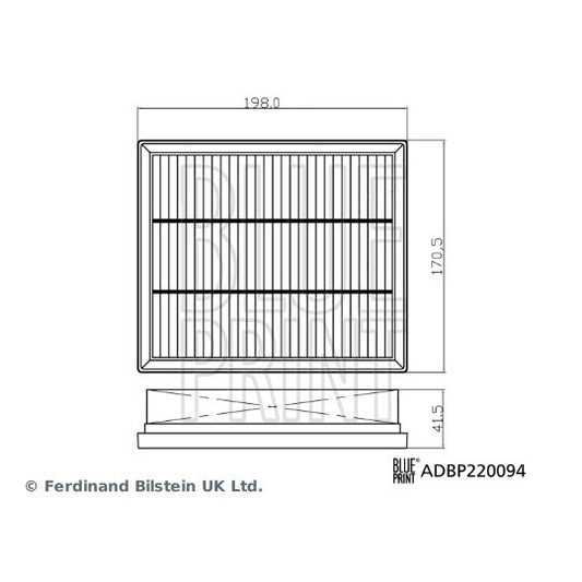 Blue Print Air filter to suit Ford