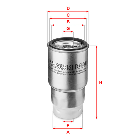 Sofima Fuel filter to suit Toyota, Mazda, Cummins
