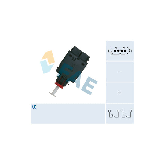 Fae 24530 Brake Light Switch to suit BMW, Opel, Rover