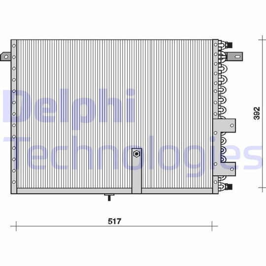 Delphi Condenser, air conditioning to suit Saab