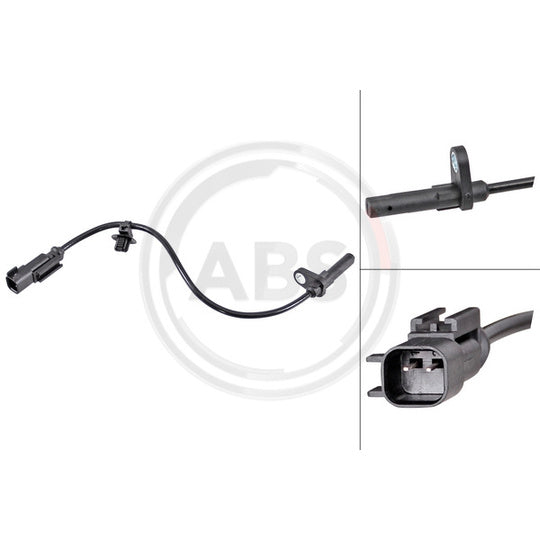 A.B.S. 31809 Sensor, wheel speed to suit Ford