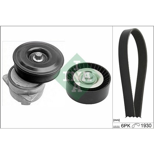 Ina V-Ribbed Belt Set to suit Ford