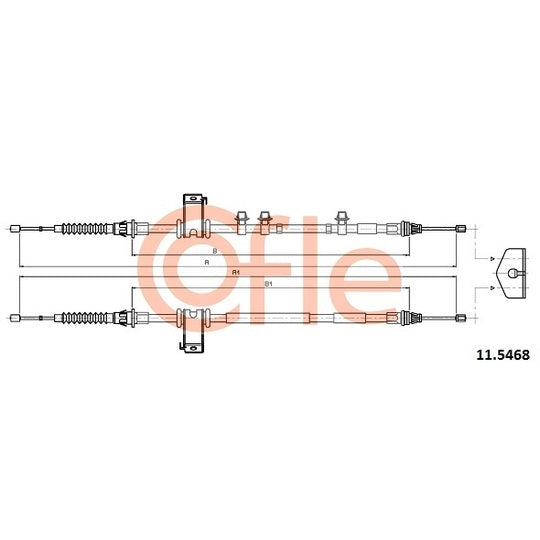 Cofle 92.11.5468 Cable, parking brake to suit Ford