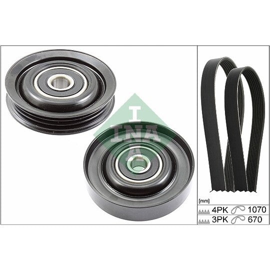 Ina V-Ribbed Belt Set to suit Nissan