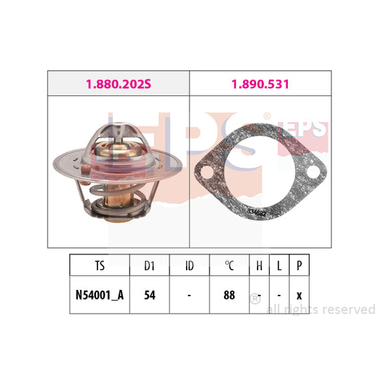 Eps Thermostat, coolant to suit Ford