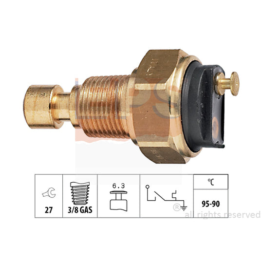 Eps 1.850.037 Temperature Switch, radiator fan to suit Fiat, Daihatsu