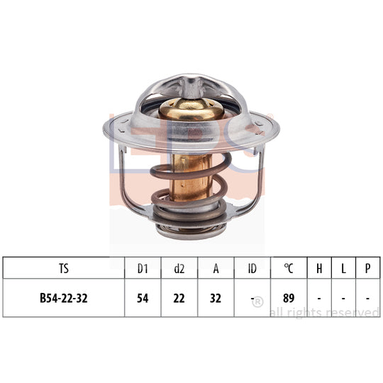 Eps Thermostat, coolant to suit Opel, Vauxhall, Isuzu