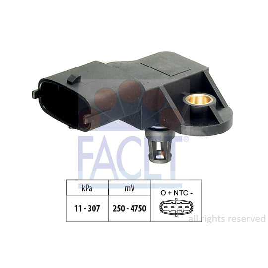 Facet Air Pressure Sensor, height adaptation to suit Ford, Mazda, VW