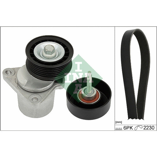 Ina V-Ribbed Belt Set to suit Ford
