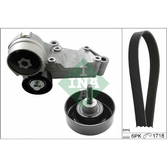 Ina V-Ribbed Belt Set to suit Ford