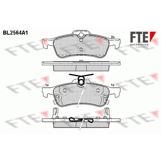 Fte Brake Pad Set, disc brake to suit Toyota, Daihatsu