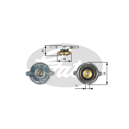 Gates Sealing Cap, radiator to suit Ford, Mercedes-Benz, Citroën