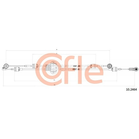 Cofle Cable, manual transmission to suit Ford