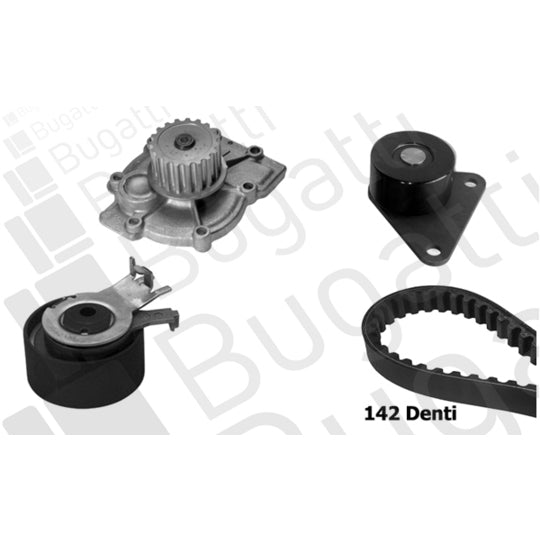 Bugatti Water Pump & Timing Belt Kit to suit Ford, Renault, Volvo