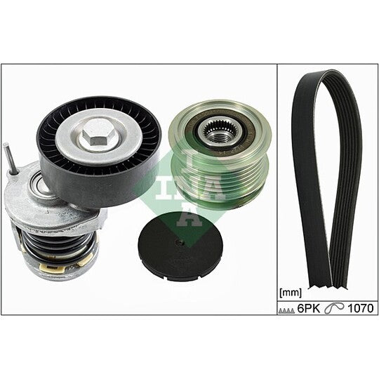 Ina V-Ribbed Belt Set to suit Audi, VW, Seat