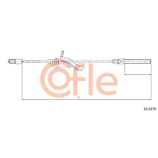 Cofle Cable, parking brake to suit Ford