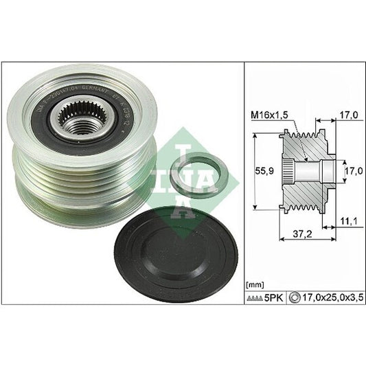 Ina Alternator Freewheel Clutch to suit Nissan, Renault