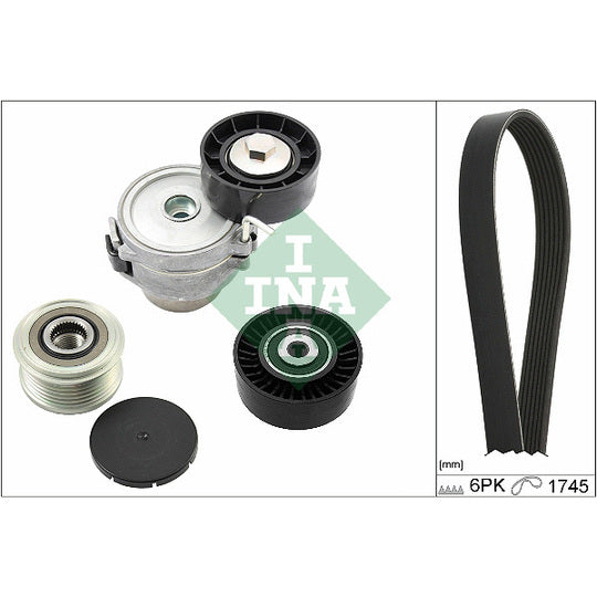 Ina V-Ribbed Belt Set to suit Ford, Land Rover
