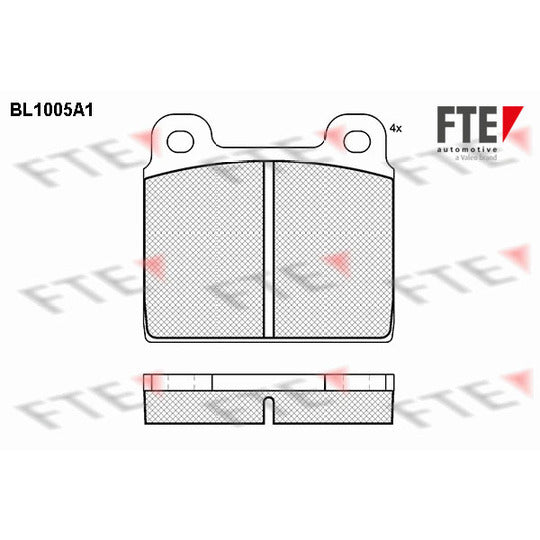 Fte Brake Pad Set, disc brake to suit VW, BMW, Mercedes-Benz