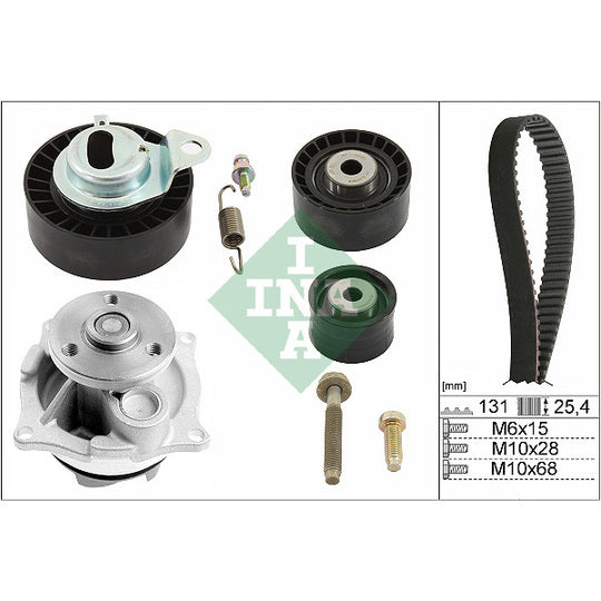 Ina Water Pump & Timing Belt Set to suit Ford