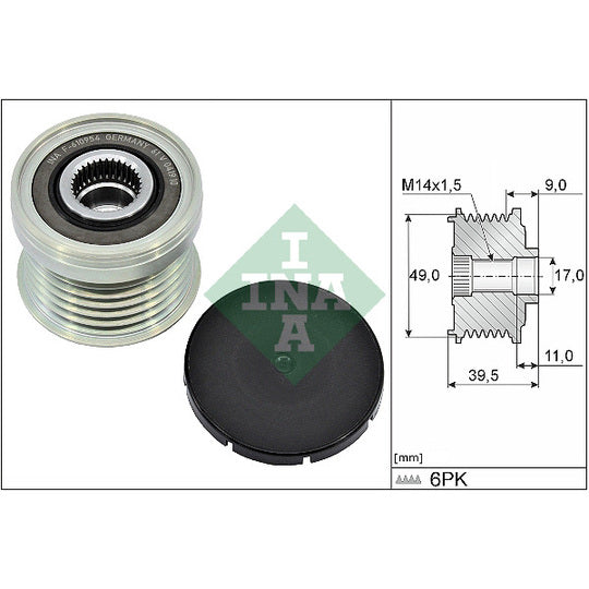 Ina Alternator Freewheel Clutch to suit Ford, BMW, Alfa Romeo