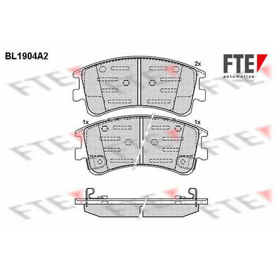 Fte Brake Pad Set, disc brake to suit Mazda