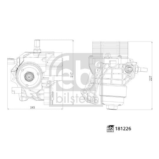 Febi Bilstein Housing, oil filter to suit Audi, VW, Man