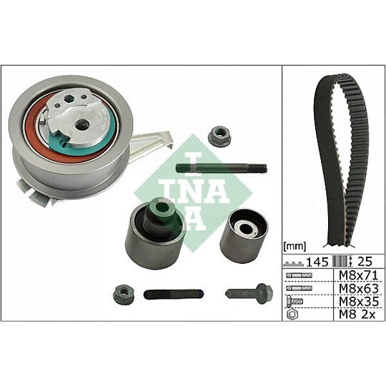Ina Timing Belt Set to suit Audi, VW, Seat