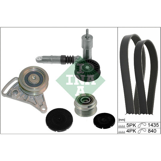 Ina V-Ribbed Belt Set to suit Audi, VW, Seat