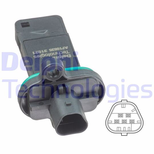 Delphi Air Mass Sensor to suit Chevrolet, Opel, Vauxhall