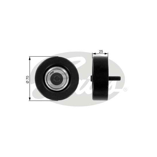 Gates Deflection/Guide Pulley, v-ribbed belt to suit Ford, Mazda