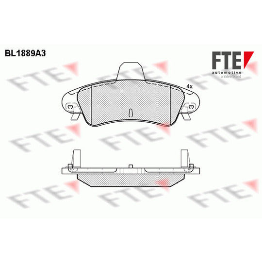 Fte Brake Pad Set, disc brake to suit Ford